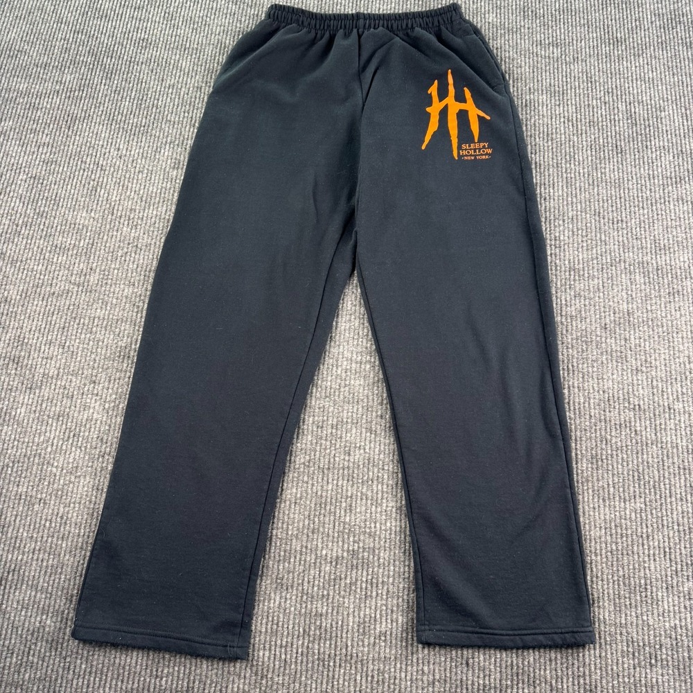Sleepy Hollow New York Sweatpants Mens Medium Black Fleece Graphic Logo